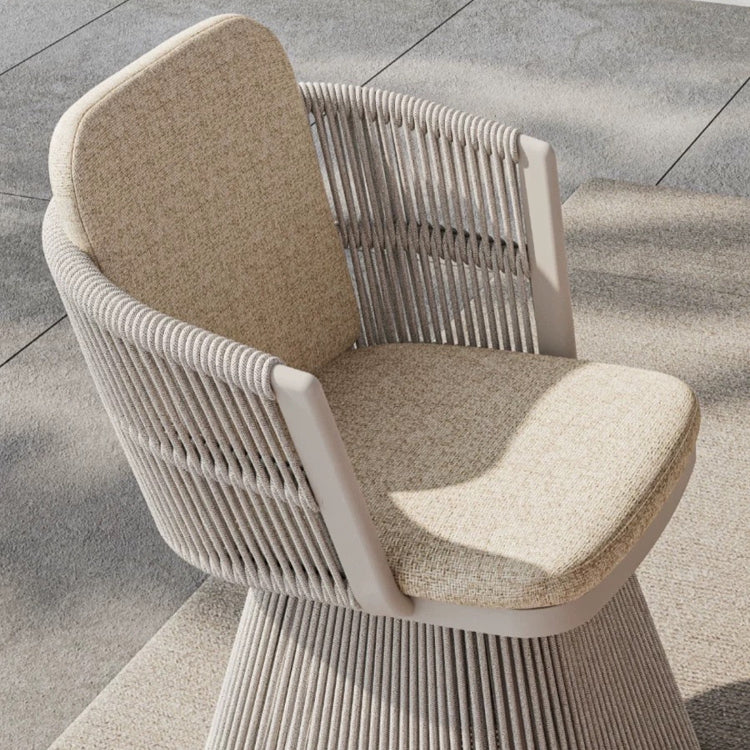 Outdoor tables and chairs rattan villa courtyard hotel garden terrace rotating creative three-piece furniture combination custom
