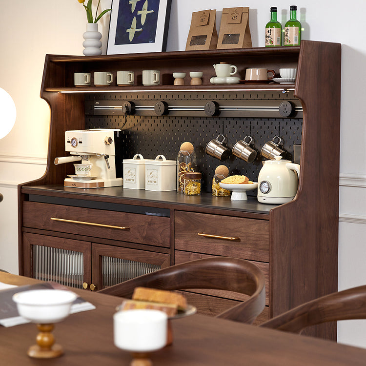 Side cabinet All solid wood coffee cabinet Living room tea cabinet Storage cabinet Customized