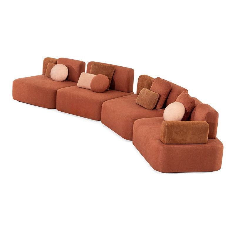 Household living room movable curved module soft decoration designer model room furniture customization