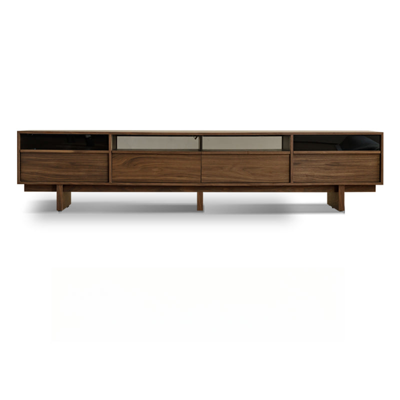 Solid wood TV cabinet living room audio-visual cabinet retro vertical cabinet custom