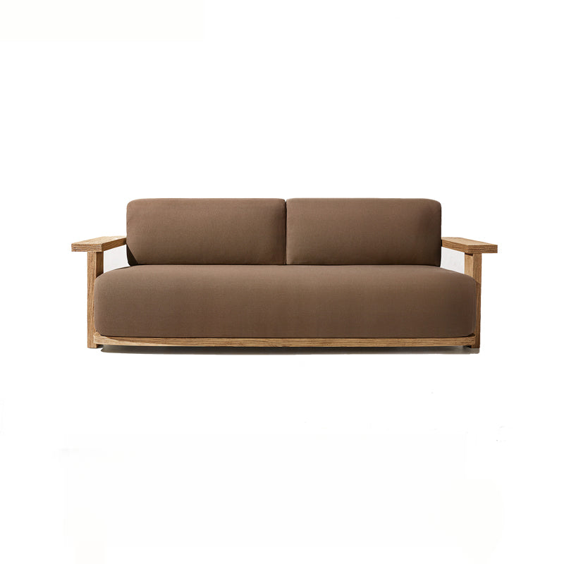 Outdoor sofa courtyard villa hotel solid wood garden open-air sun room rain and sun protection leisure furniture custom