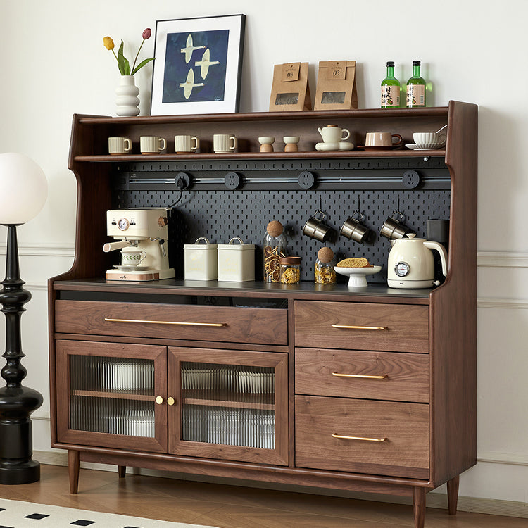Side cabinet All solid wood coffee cabinet Living room tea cabinet Storage cabinet Customized