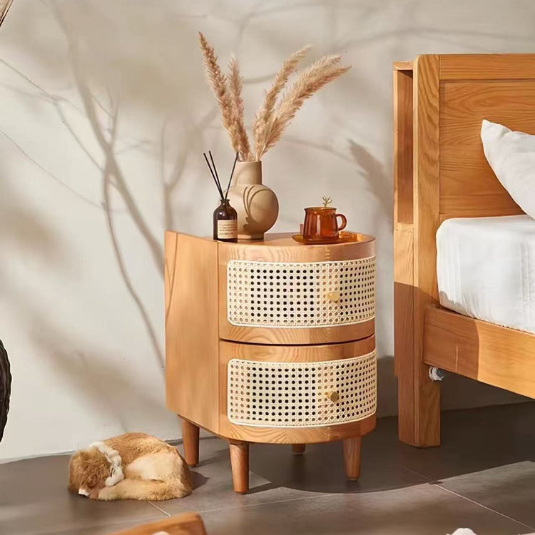 Bedside table niche design sense household bedroom solid wood rack simple customization