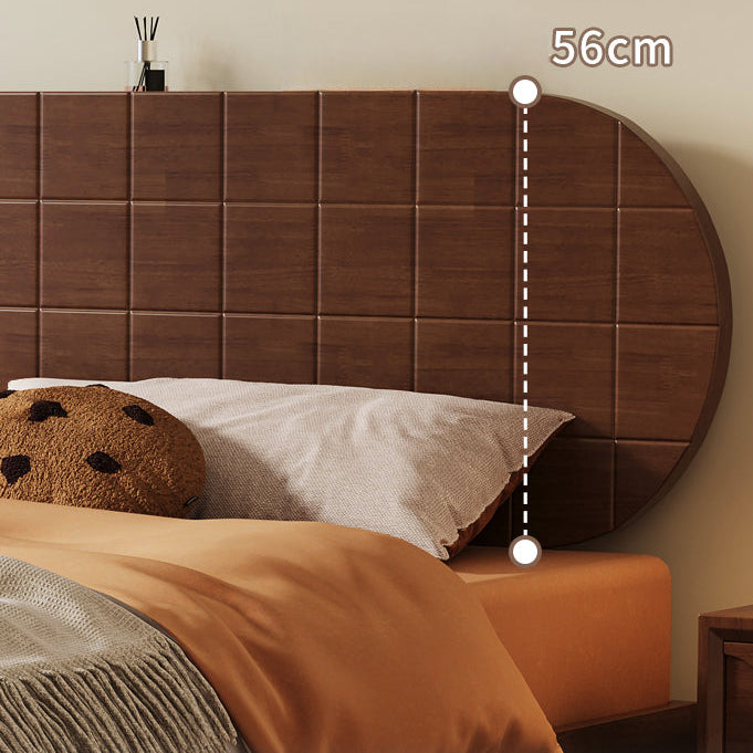 Retro solid wood bed medieval master bedroom simple bed modern double bed