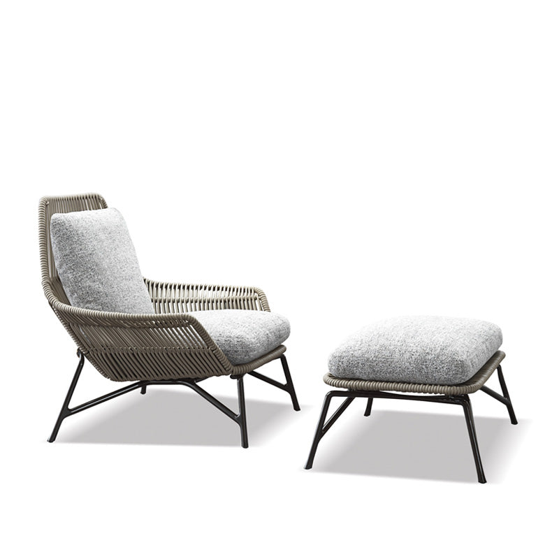 Balcony sofa lazy lying down leisure balcony courtyard homestay living room rattan single sofa pedal combination