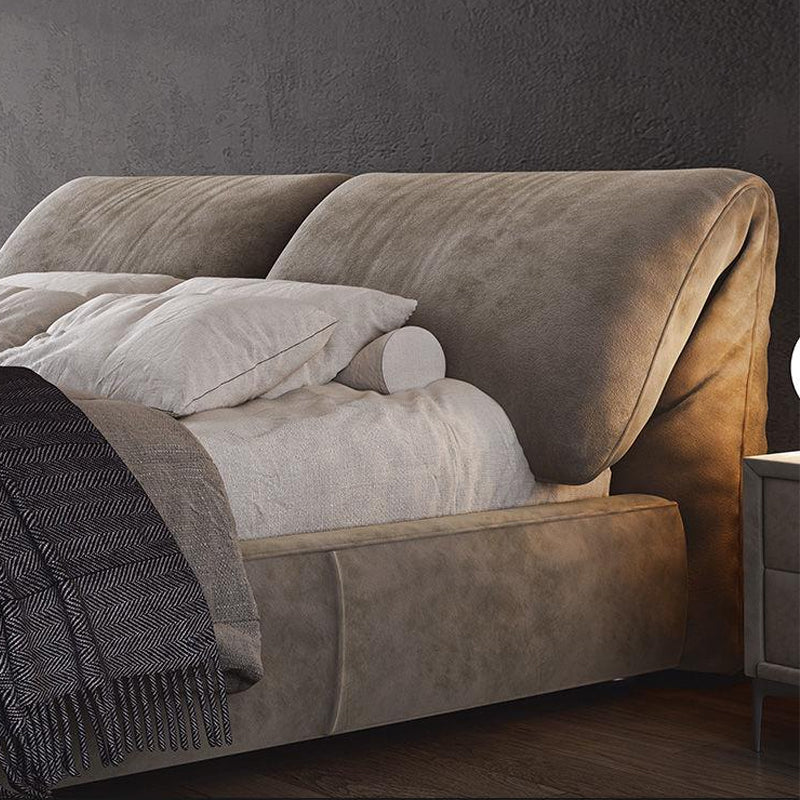 Modern simple light luxury master bedroom soft bag matte cloth double bed
