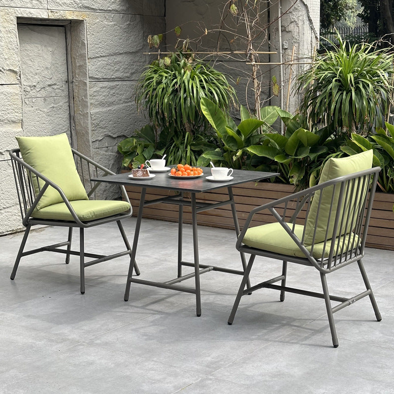 Outdoor aluminum alloy courtyard leisure table and chair open-air outdoor balcony dining table and chair combination custom