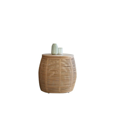 Balcony small sofa outdoor log color rattan chair round leisure single creative bedroom rattan sofa