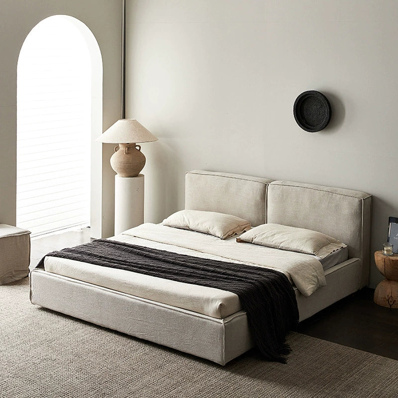 Fabric bed soft bed simple master bed custom
