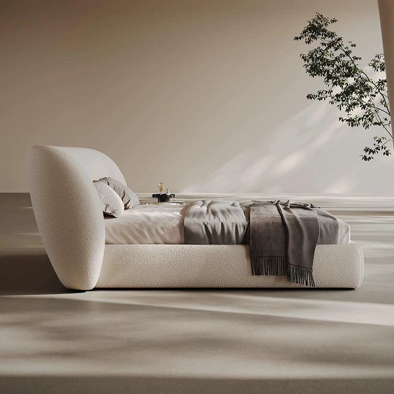 Fabric bed master bedroom bed simple soft bag bed custom