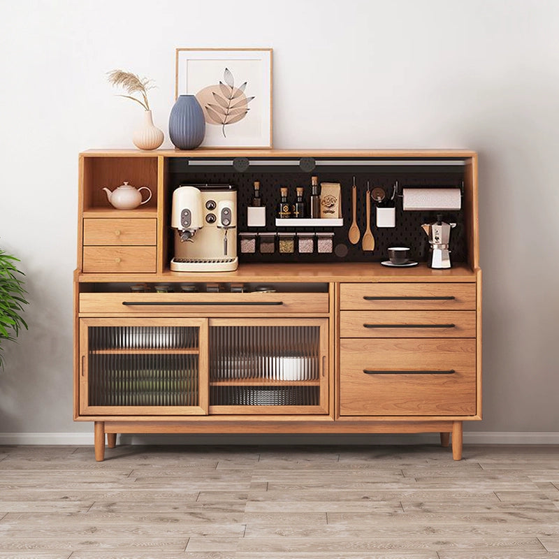 Solid wood dining side cabinet simple household multi-functional tea cabinet kitchen locker storage cabinet custom
