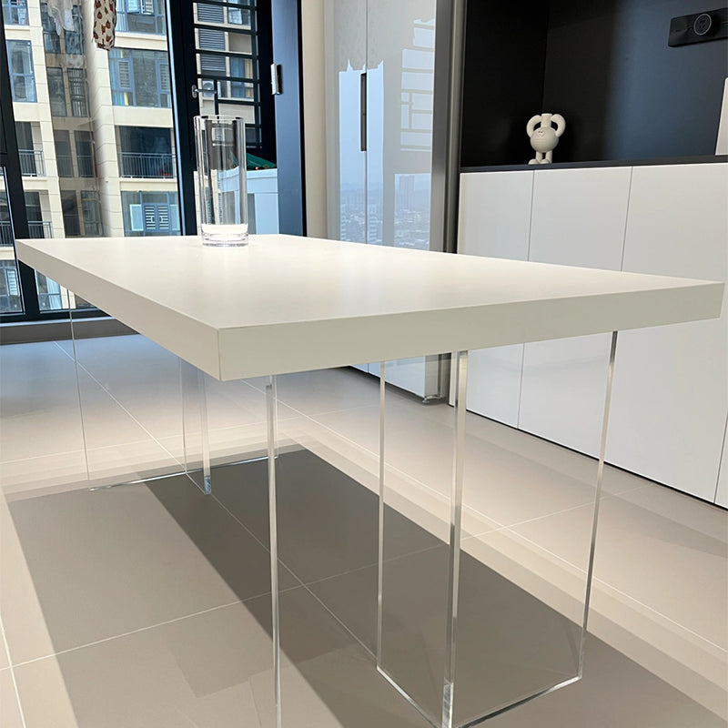 Acrylic suspended rock slab dining table minimalist transparent designer rectangular household custom