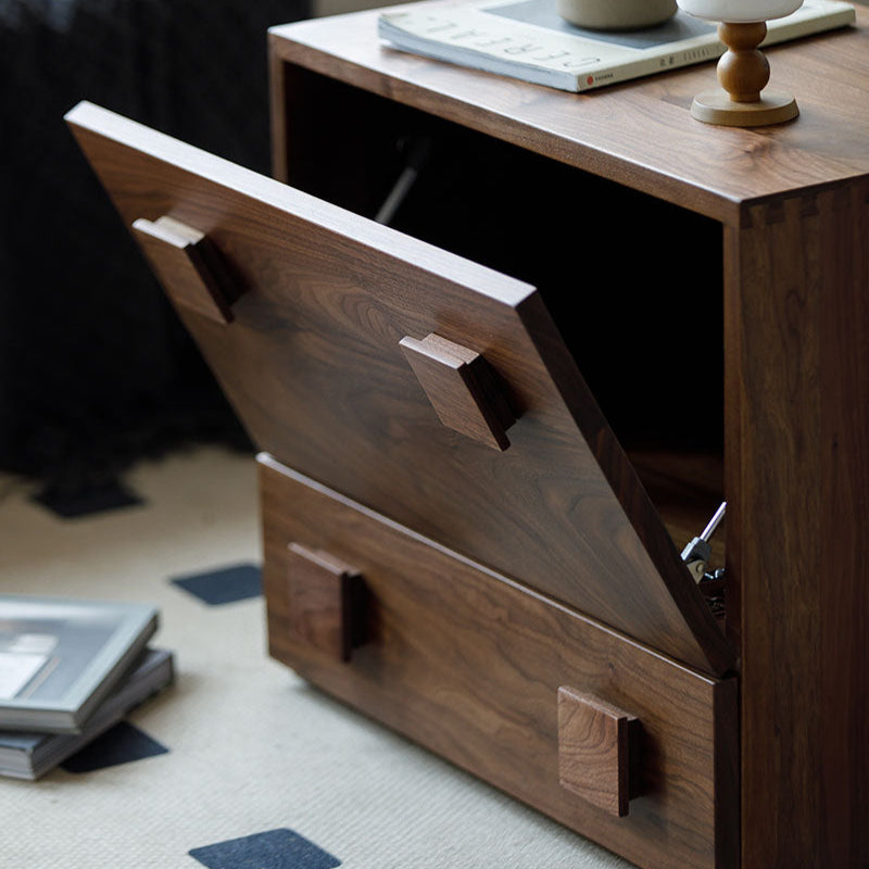 Solid wood combination TV cabinet modern retro module side cabinet bedside cabinet living room card door cabinet chest cabinet