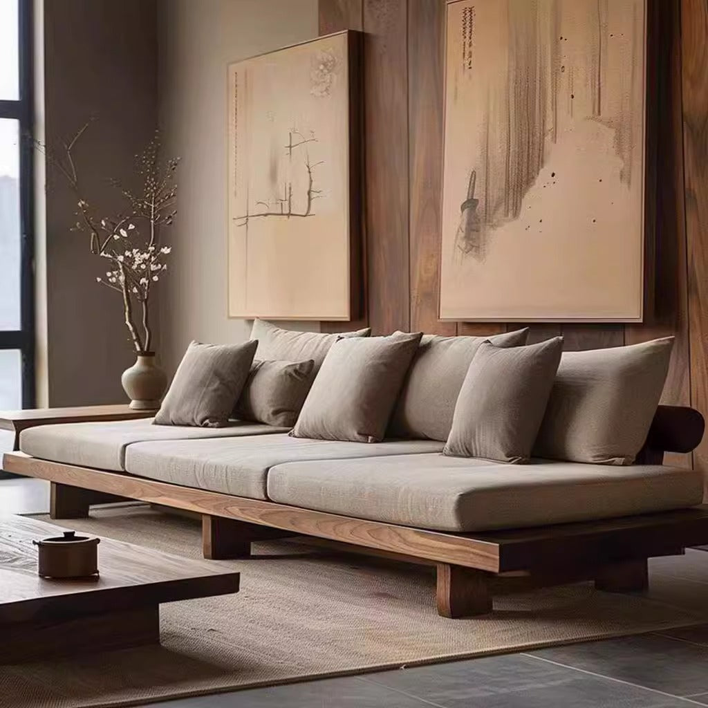 Outdoor sofa indoor living room B & B hotel solid wood waterproof leisure furniture