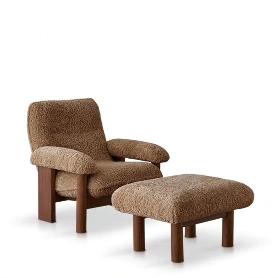 Art leisure chair retro solid wood sofa chair single sofa chair