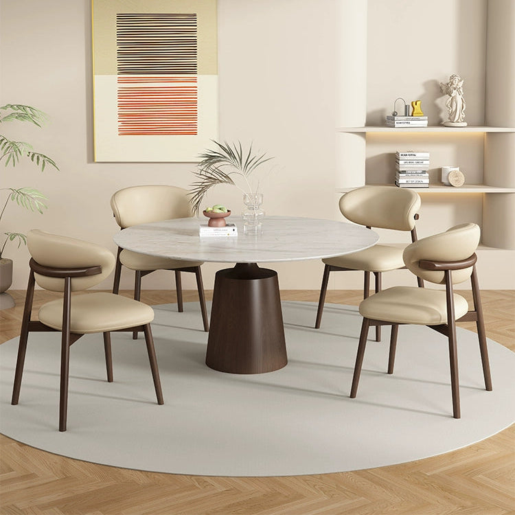 Solid wood dining chair home soft bag hotel chair restaurant cafe Italian Internet celebrity designer desk chair