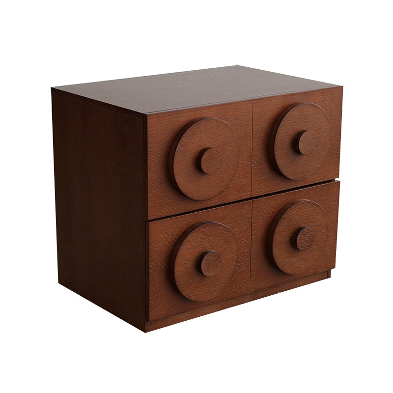 Retro Home Combination Side Cabinet Solid Wood Storage Cabinet Bedside Table TV Locker