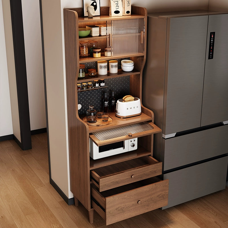 Solid wood dining side cabinet cabinet coffee tea cabinet household living room storage cabinet custom
