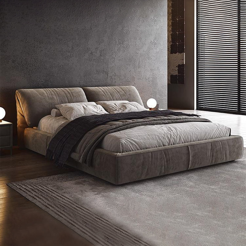 Modern simple light luxury master bedroom soft bag matte cloth double bed