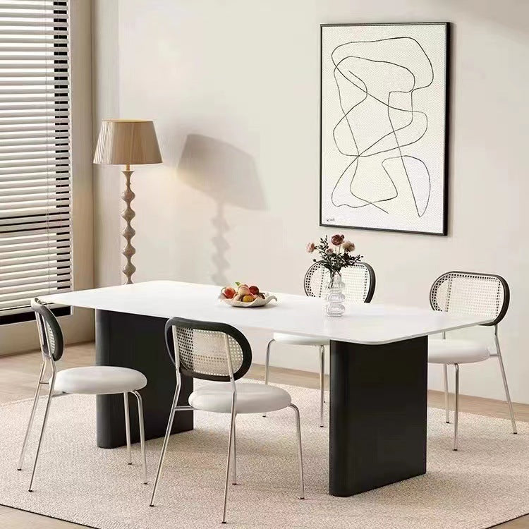 Solid wood high-end household modern simple oval dining table custom