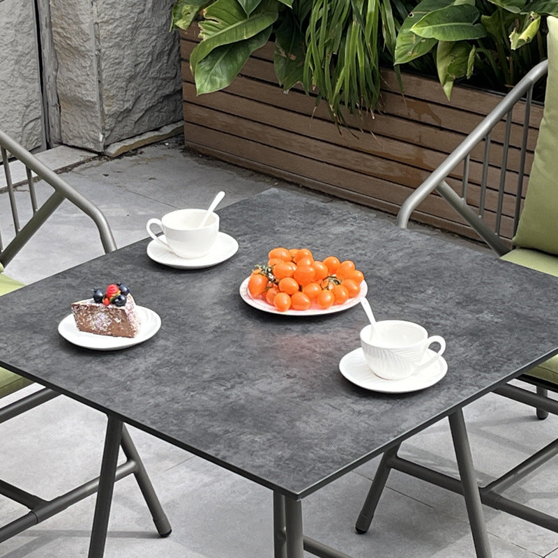 Outdoor aluminum alloy courtyard leisure table and chair open-air outdoor balcony dining table and chair combination custom