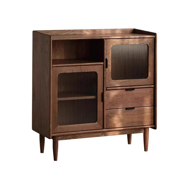 Solid wood side cabinet dining side cabinet living room tea cabinet storage locker custom