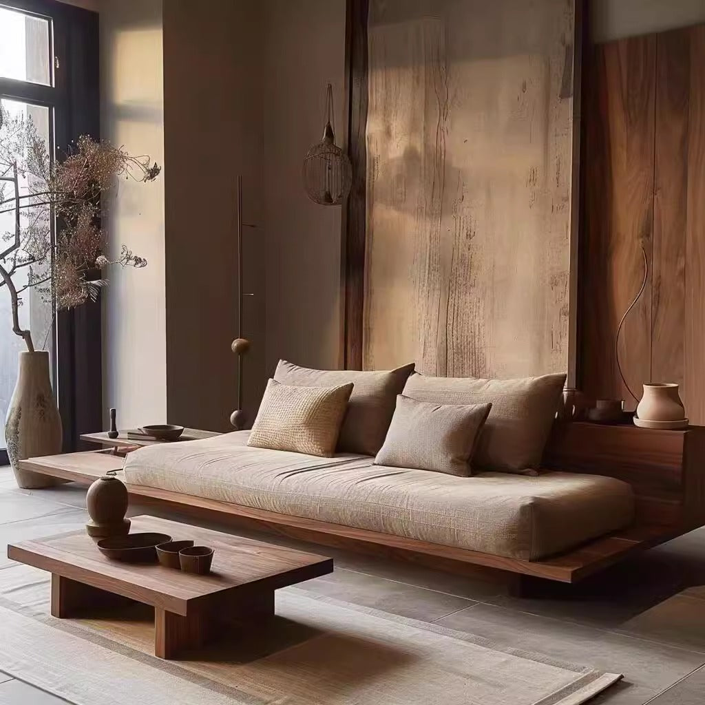 Outdoor sofa indoor living room B & B hotel solid wood waterproof leisure furniture