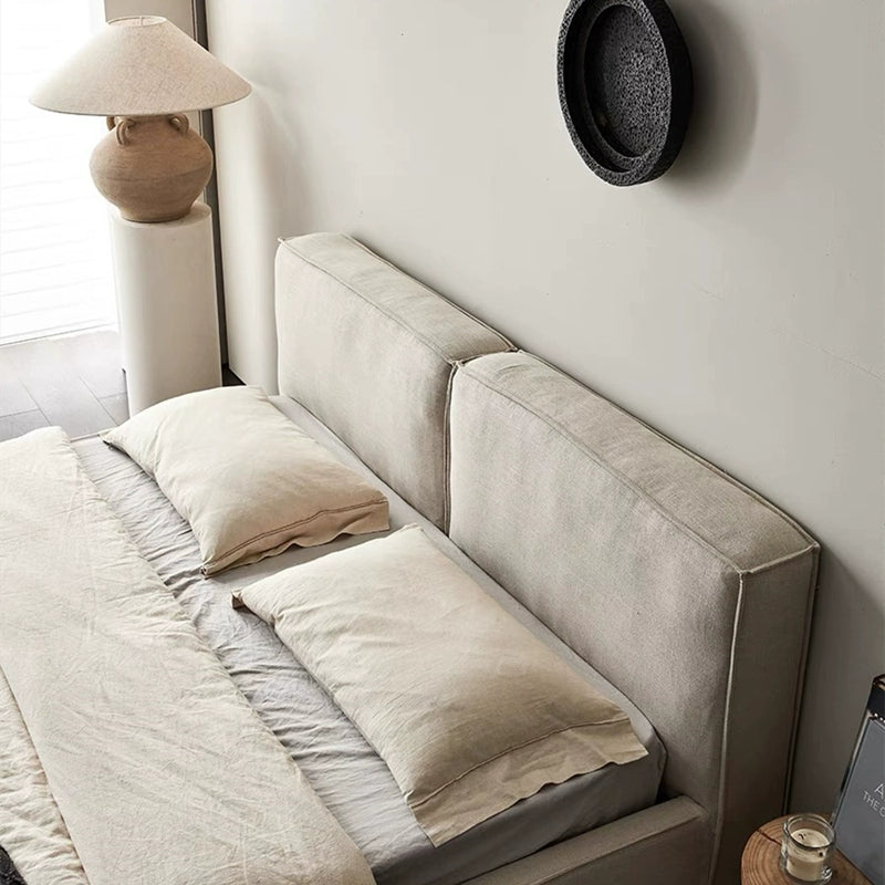 Fabric bed soft bed simple master bed custom
