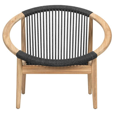 Outdoor rattan sofa single solid wood rattan chair casual lazy balcony waterproof and sunscreen coffee table combination