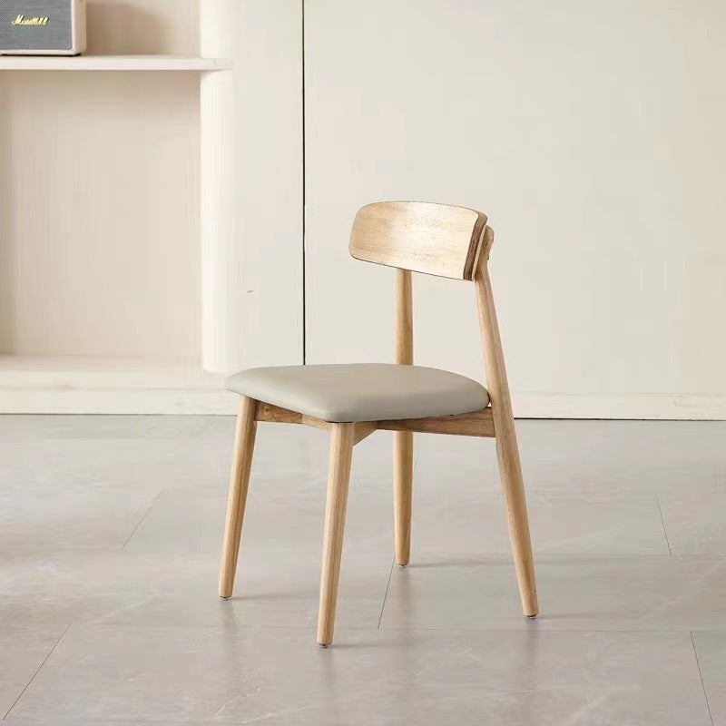 Solid wood dining chair household log modern simple dining table chairs restaurant backrest stool custom