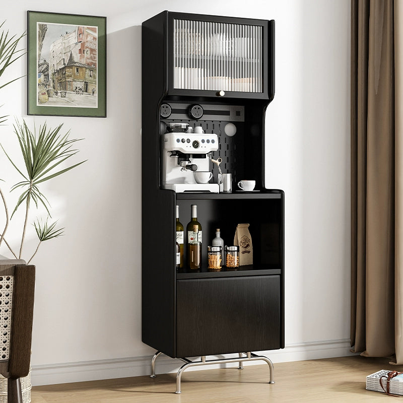 Retro solid wood dining side cabinet, living room side cabinet, wine cabinet, kitchen storage locker custom