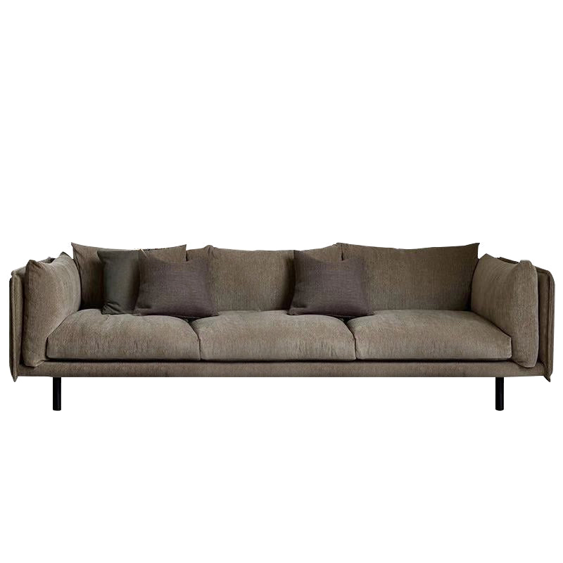 Light luxury small apartment living room simple modern fabric industrial style three-person straight sofa
