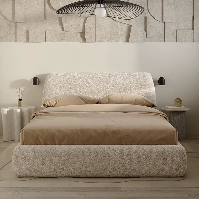 Fabric bed Modern simple master bedroom bed Customized soft bag bed
