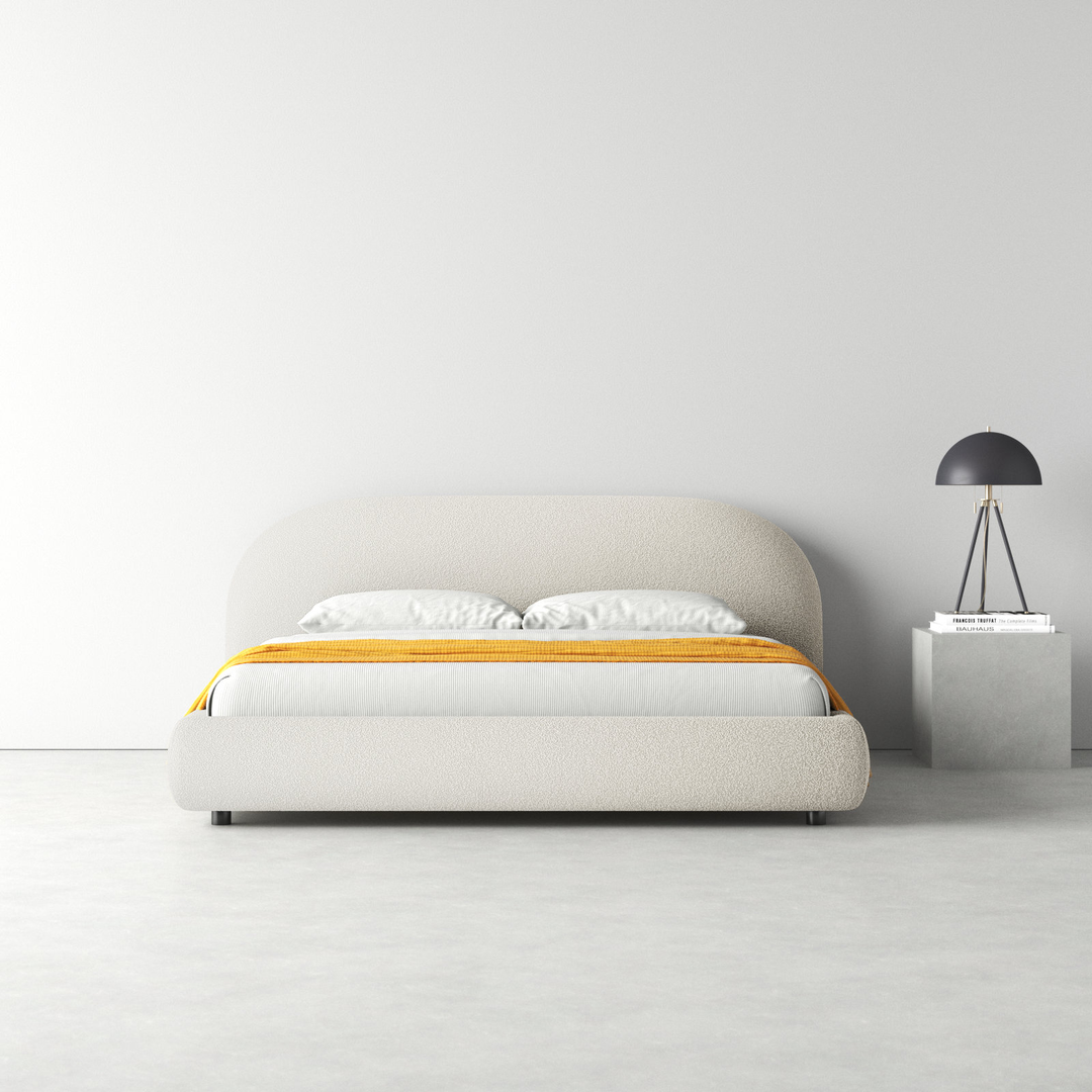 Simple fabric bed bedroom high-end light luxury bed master bedroom custom