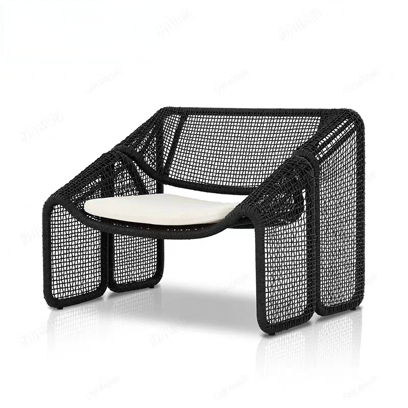 Balcony leisure area outdoor sofa courtyard bedroom homestay rattan living room single rattan chair custom