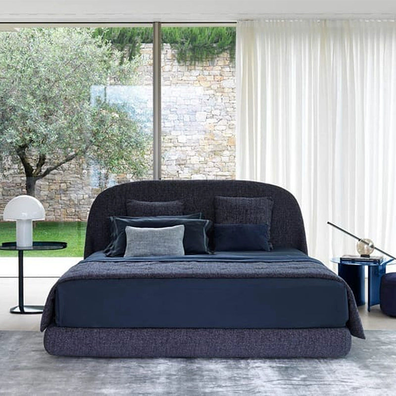 Fabric bed high-end villa double master bed custom