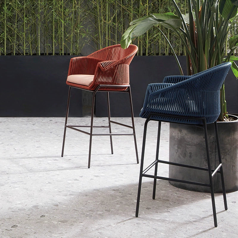 Outdoor courtyard table and chair combination villa garden rattan furniture creative balcony leisure rattan chair custom