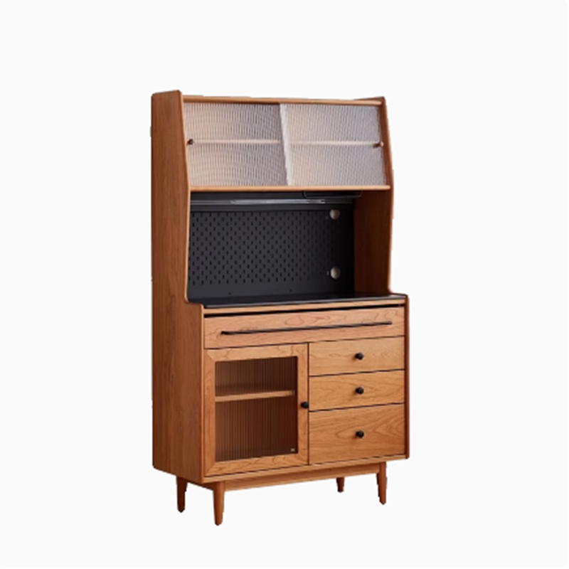 Solid wood dining side cabinet storage cabinet household locker living room coffee cabinet tea cabinet custom