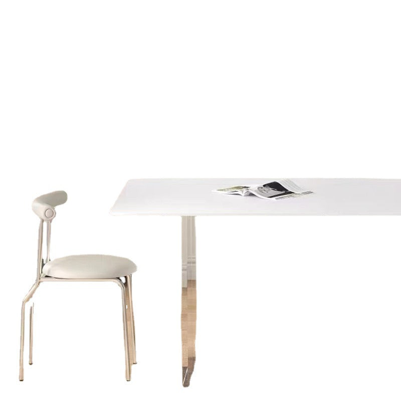Acrylic suspended dining table modern light luxury rectangular dining table rock slab table and chair combination custom