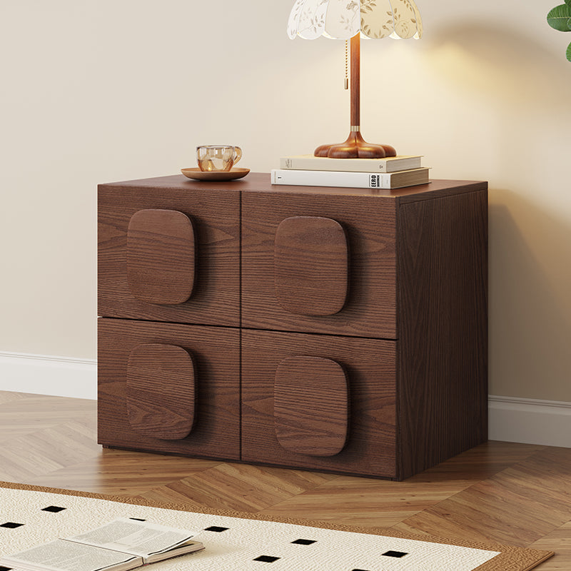 Walnut solid wood card door cabinet ash wood bedroom home TV cabinet bedside locker living room locker