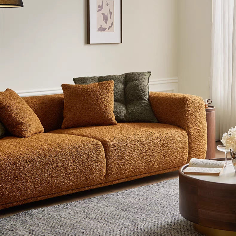 Simple modern sofa small apartment living room tofu block straight row three-person four-person sofa
