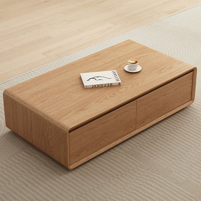 Modern Minimalist Log Living Room Floor Cabinet TV Cabinet Solid Wood Multilayer Board