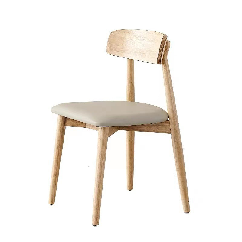 Solid wood dining chair household log modern simple dining table chairs restaurant backrest stool custom