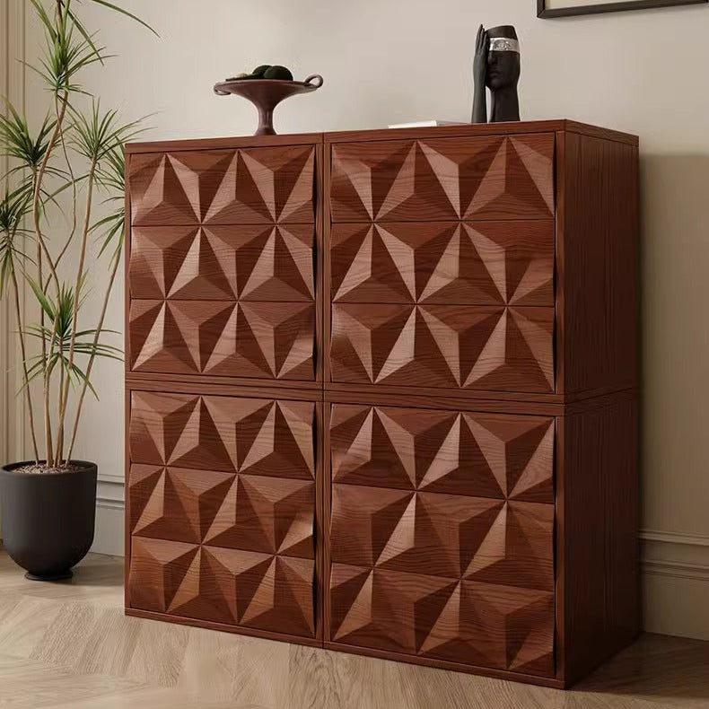 Medieval diamond-shaped card door cabinet, living room TV cabinet, household bedroom, bedside cabinet, solid wood chest cabinet, dining side chest cabinet