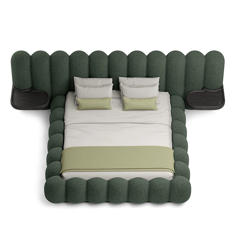 Fabric villa bedroom double bed custom bed