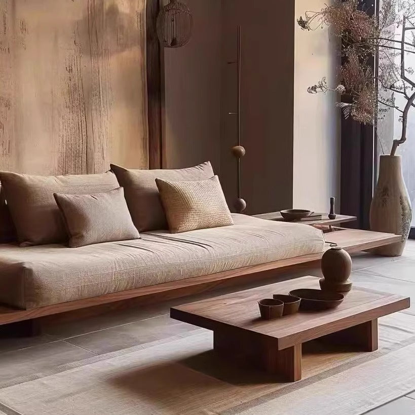 Outdoor sofa indoor living room B & B hotel solid wood waterproof leisure furniture