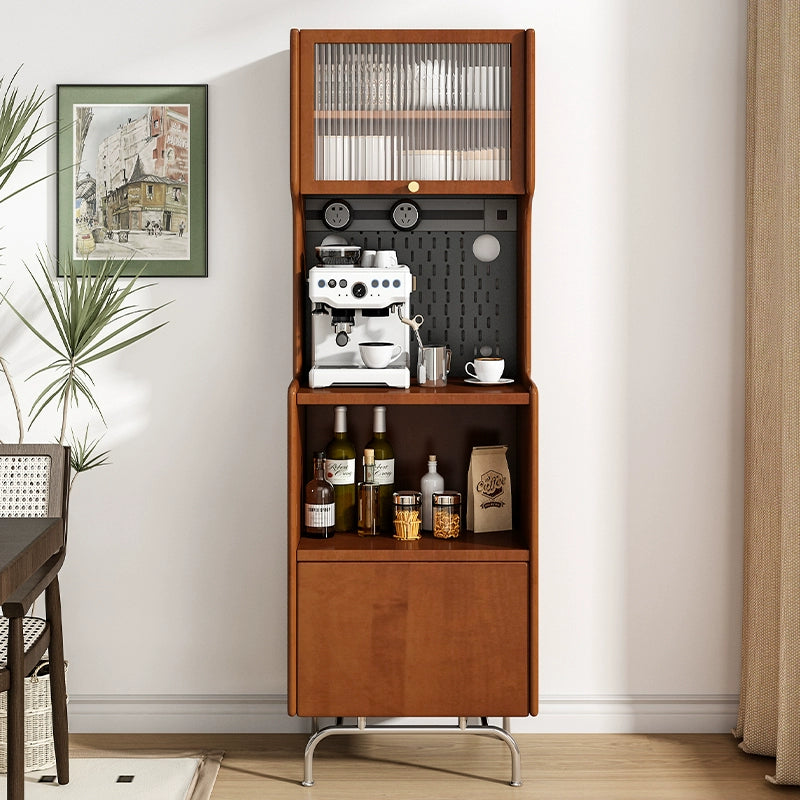 Retro solid wood dining side cabinet, living room side cabinet, wine cabinet, kitchen storage locker custom