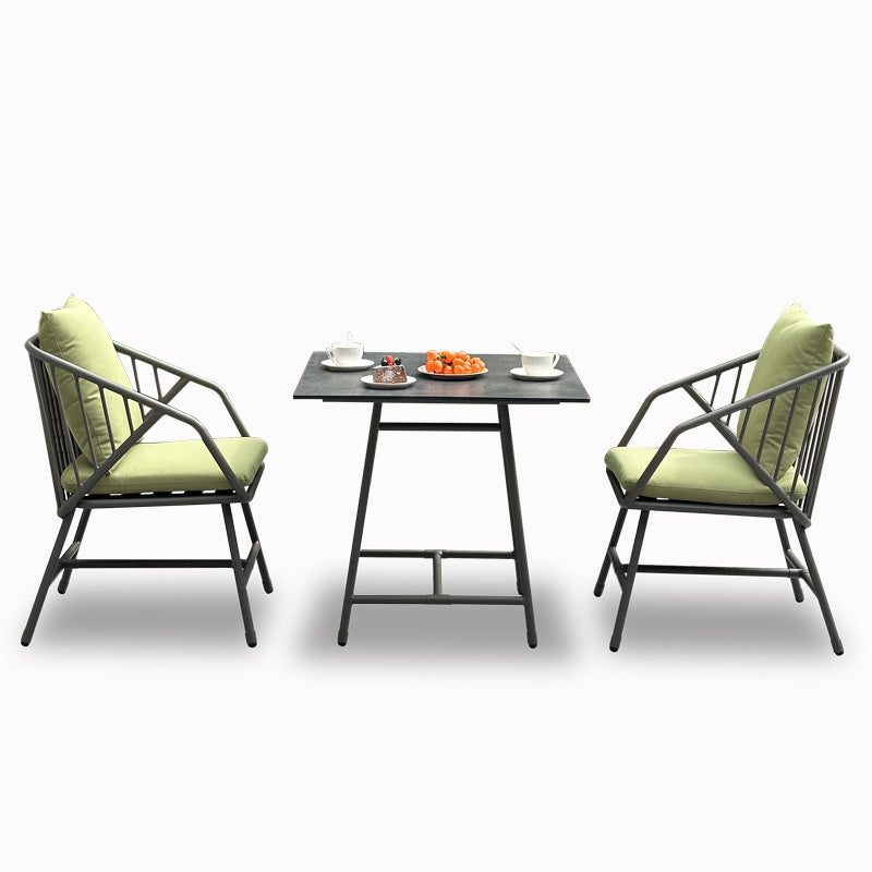 Outdoor aluminum alloy courtyard leisure table and chair open-air outdoor balcony dining table and chair combination custom
