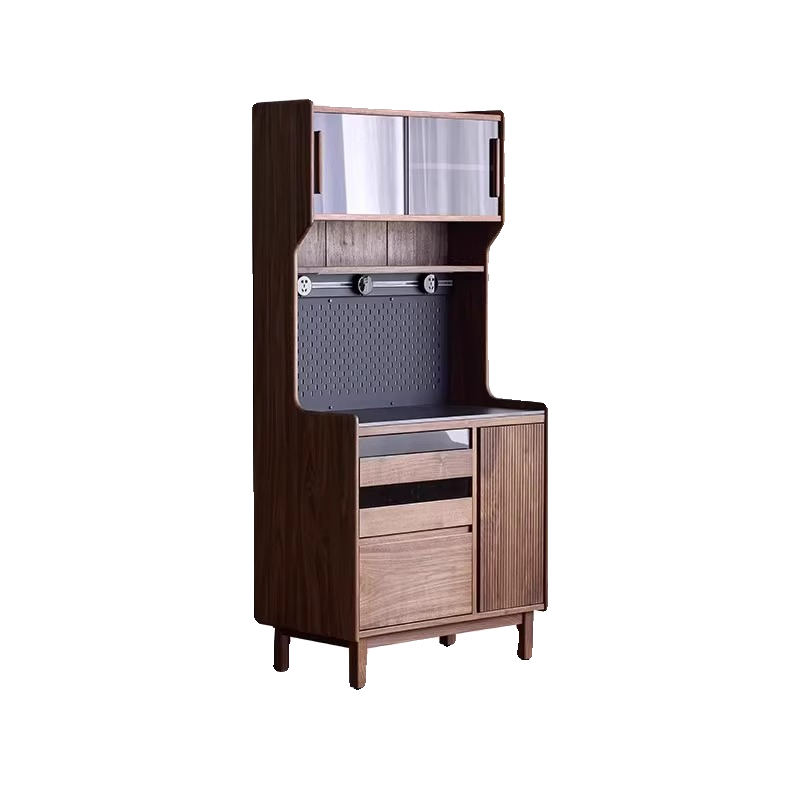 Retro solid wood dining side cabinet large capacity kitchen cabinet modern simple wine cabinet locker customization