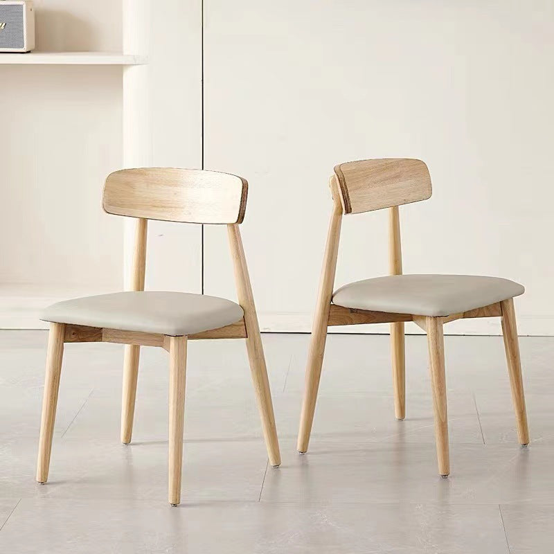 Solid wood dining chair household log modern simple dining table chairs restaurant backrest stool custom